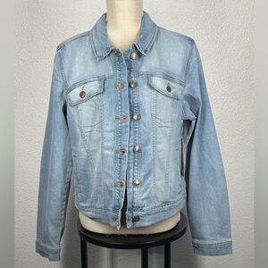 Social Standard by Sanctuary Light Wash Button Up Denim Jean Jacket Large